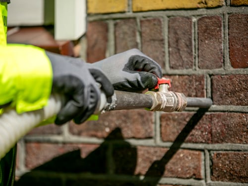 Inblazen spouwmuur