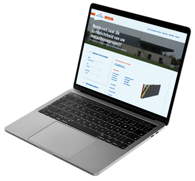 Laptop met luchtdichtheidstool