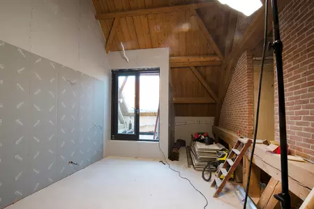Binnenzijde monumentale schuur