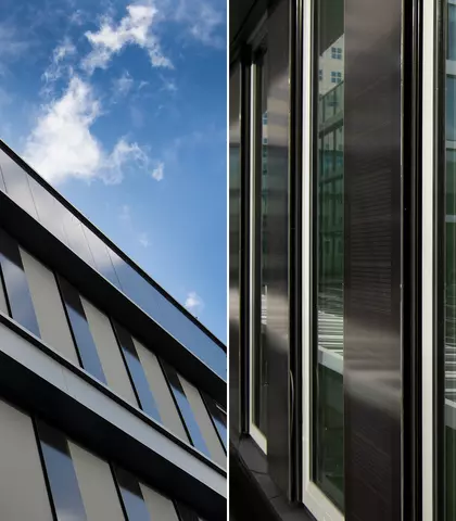 Details zonnepanelen Hogeschool Rotterdam